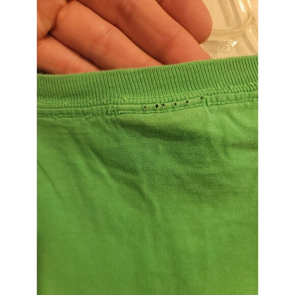 Vintage 90s Polo Ralph Lauren Tshirt M Lime Green - Picture 10 of 11